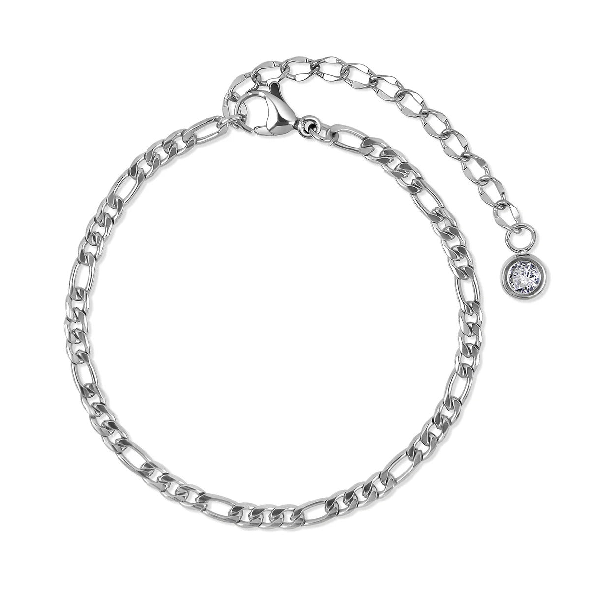 Glamour Zirconia Bracelet Set – Silver