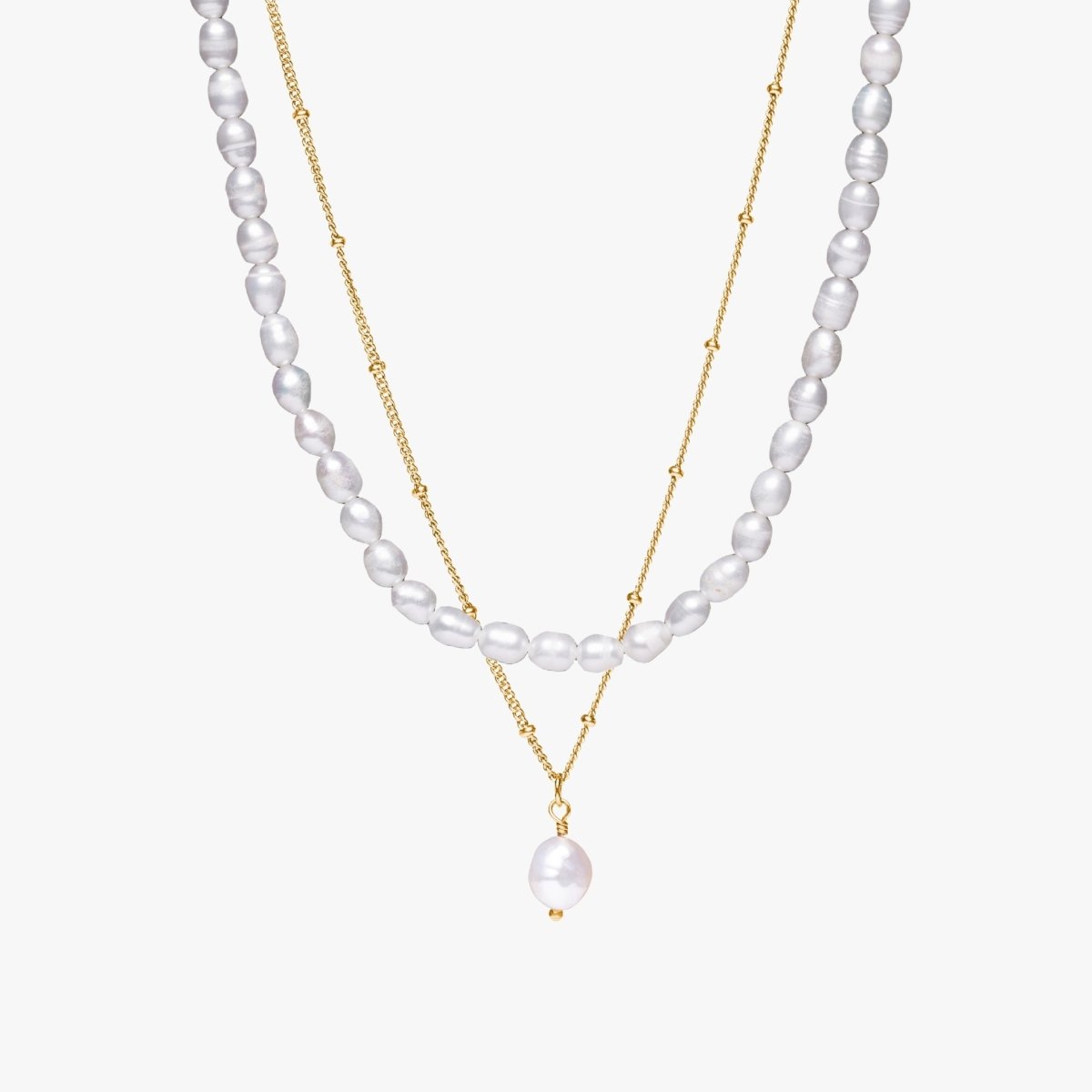 Aloha Double Necklace Set 18K Gold Plated