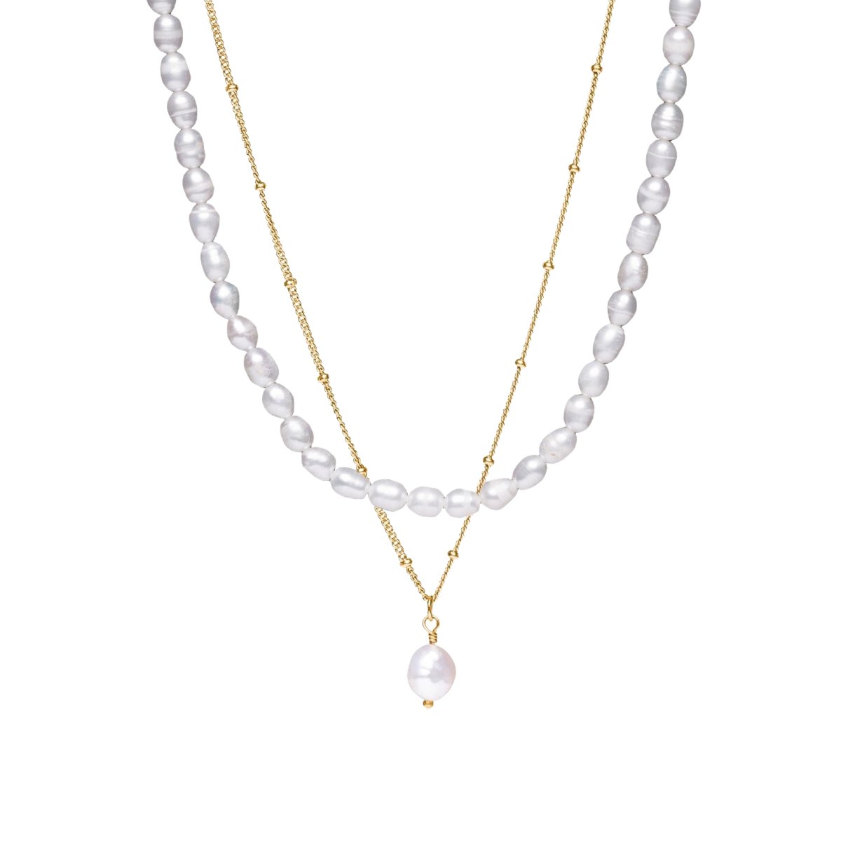 Aloha Double Necklace Set 18K Gold Plated