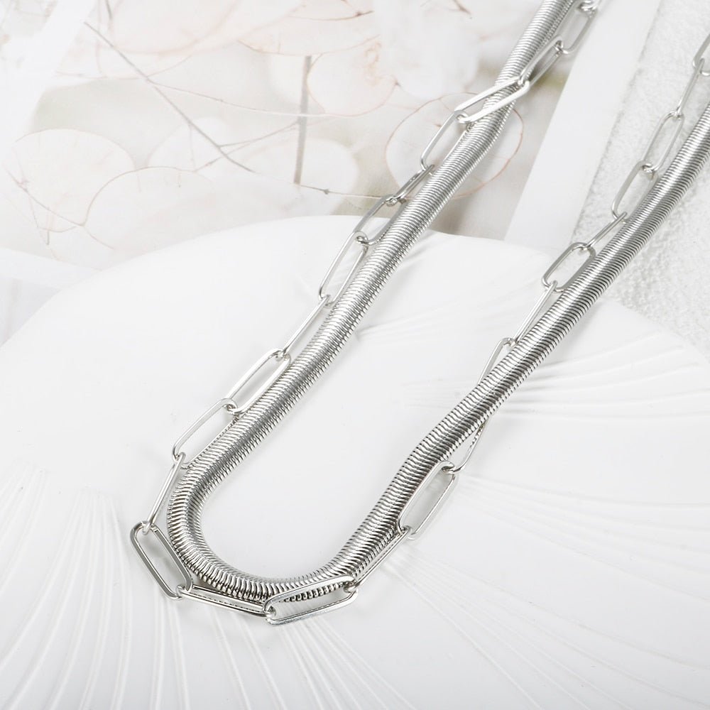 Antonela Necklace Set – Silver