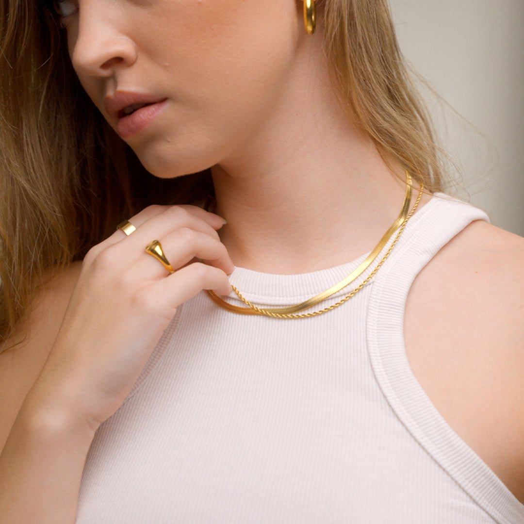Melina Necklace Set 18K Gold Plated