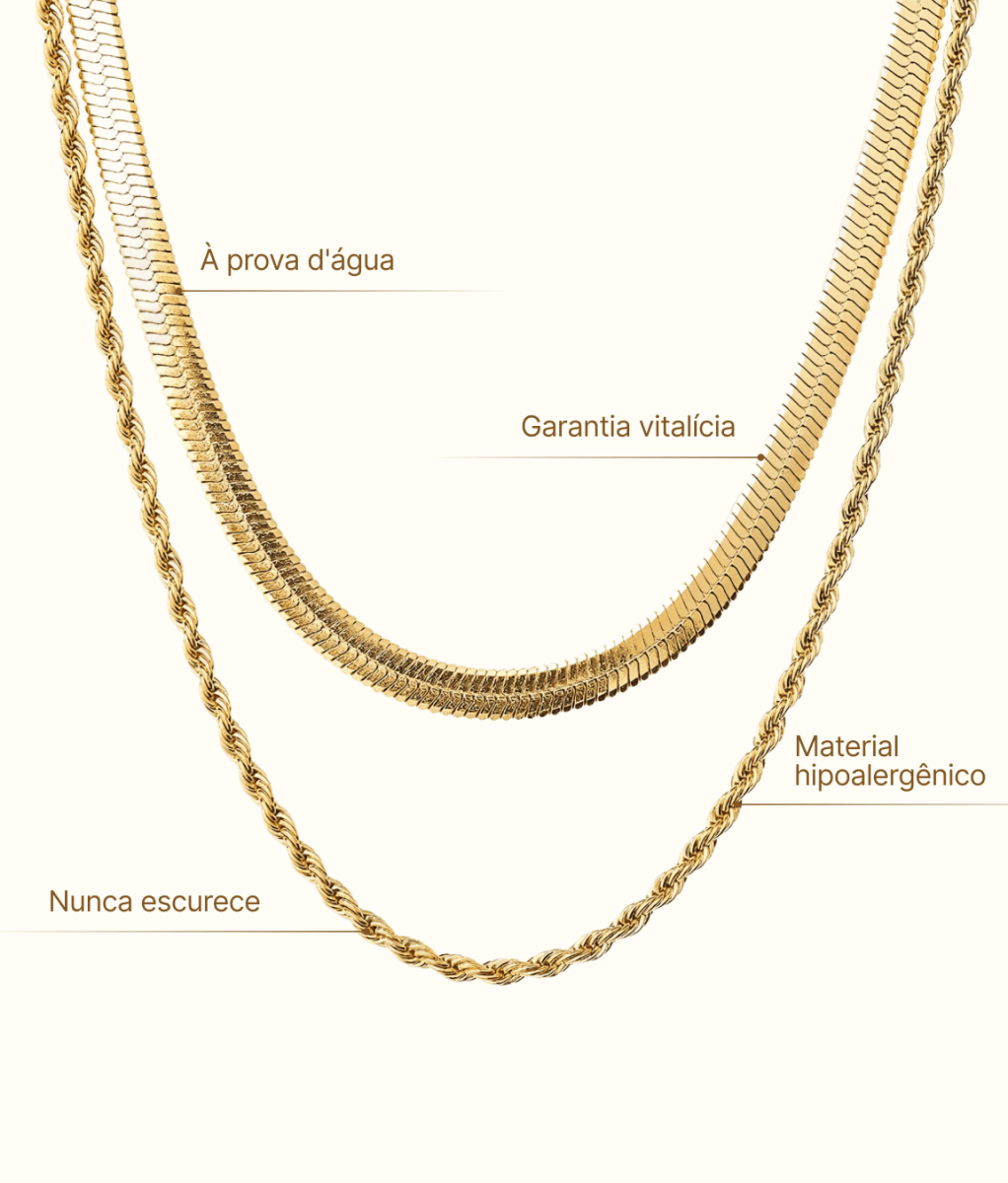 Melina Necklace Set 18K Gold Plated