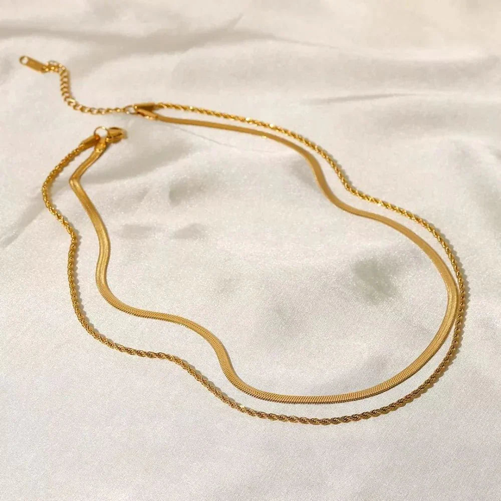 Melina Necklace Set 18K Gold Plated