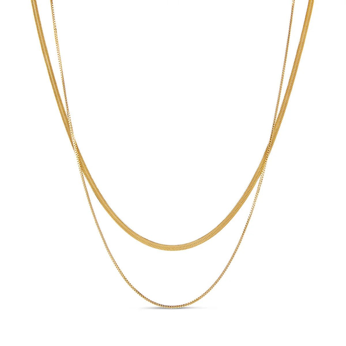 Essentials Necklace Set 18K Gold Plated
