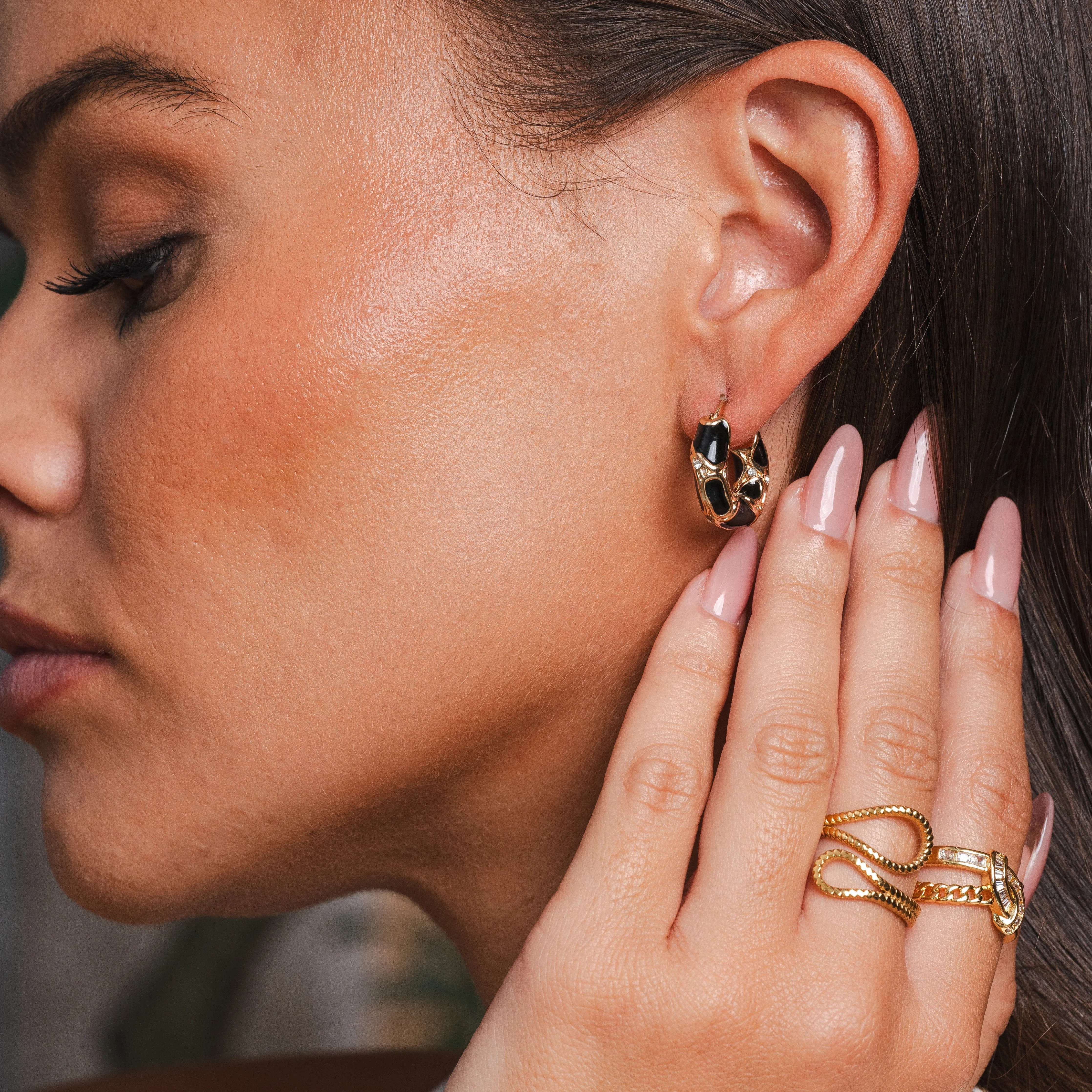 Ava Abstract Adjustable Ring 18K Gold Plated