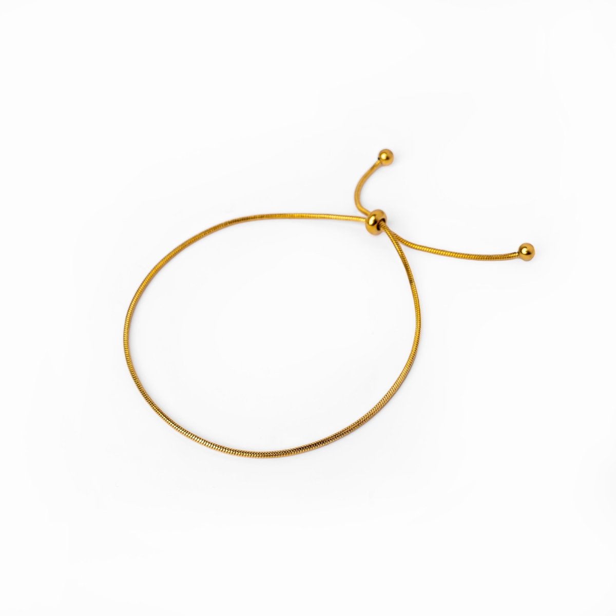 Thin Adjustable Bracelet 18K Gold Plated