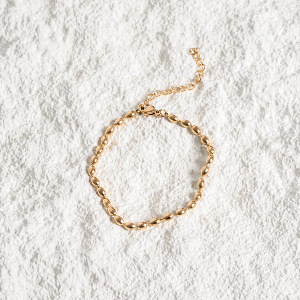 Beaded Chain Bracelet 18K Gold Plated