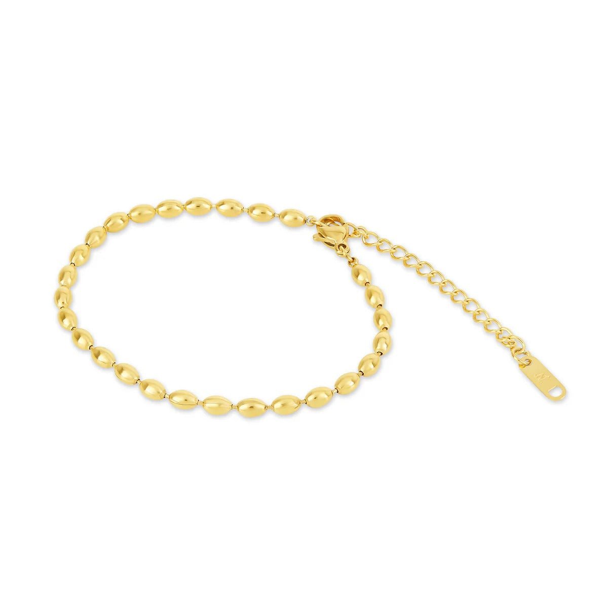 Beaded Chain Bracelet 18K Gold Plated