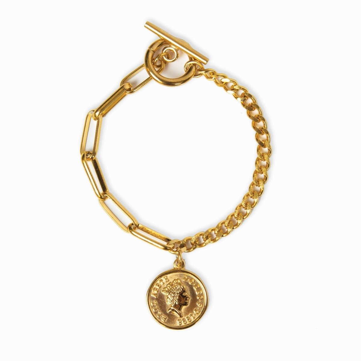 New York Cents Bracelet 18K Gold Plated