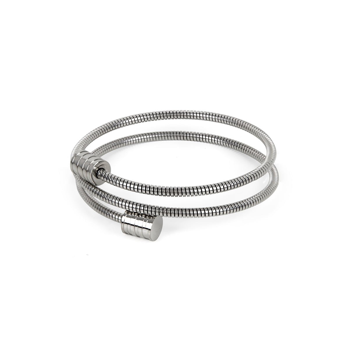 Triple Spiral Bangle – Silver