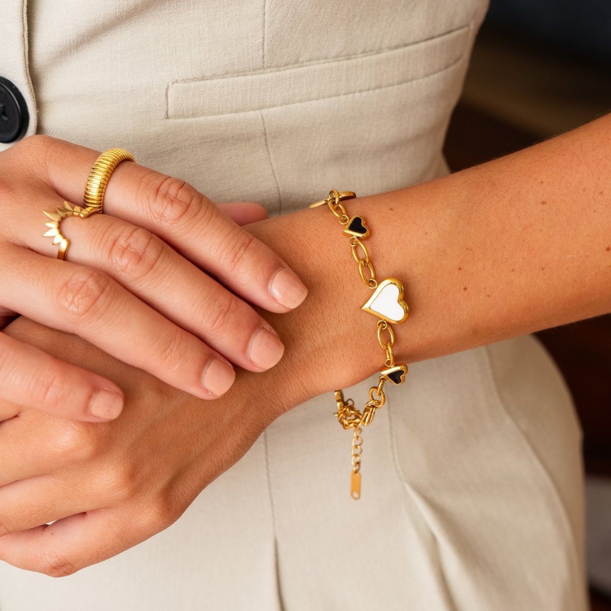 Love Glow Monochrome Bracelet 18K Gold Plated