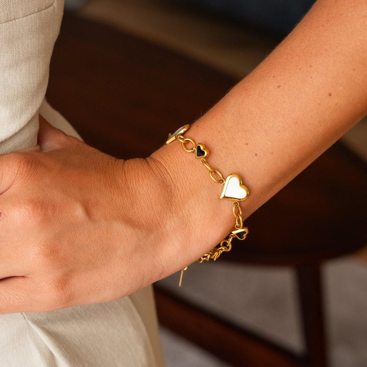 Love Glow Monochrome Bracelet 18K Gold Plated