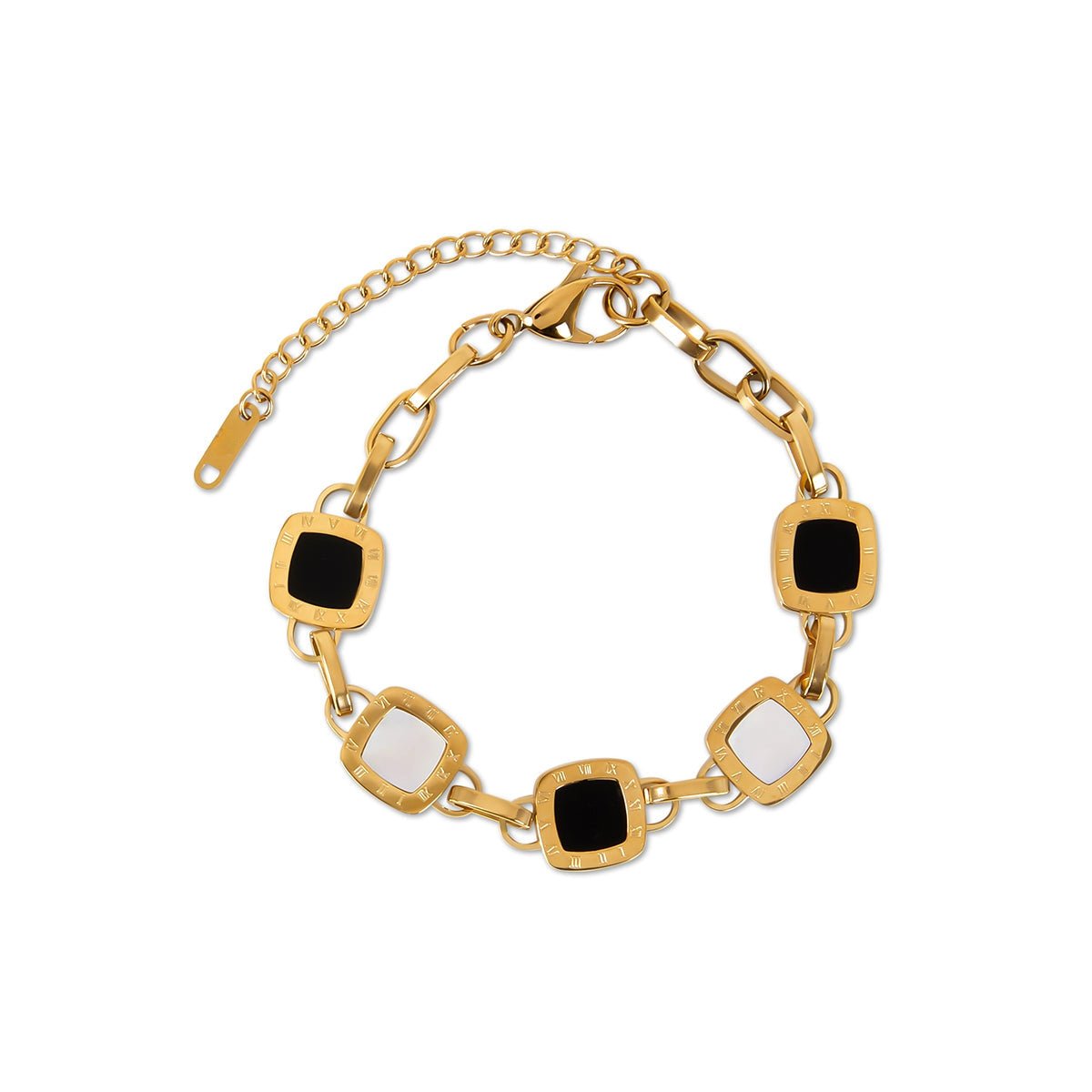Square Mono Bracelet 18K Gold Plated