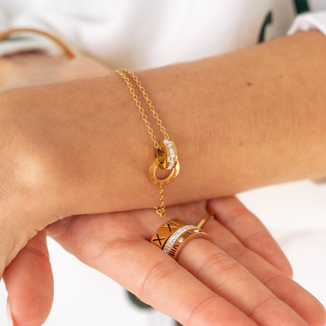 Imperial Zirconia Stone Bracelet 18K Gold Plated