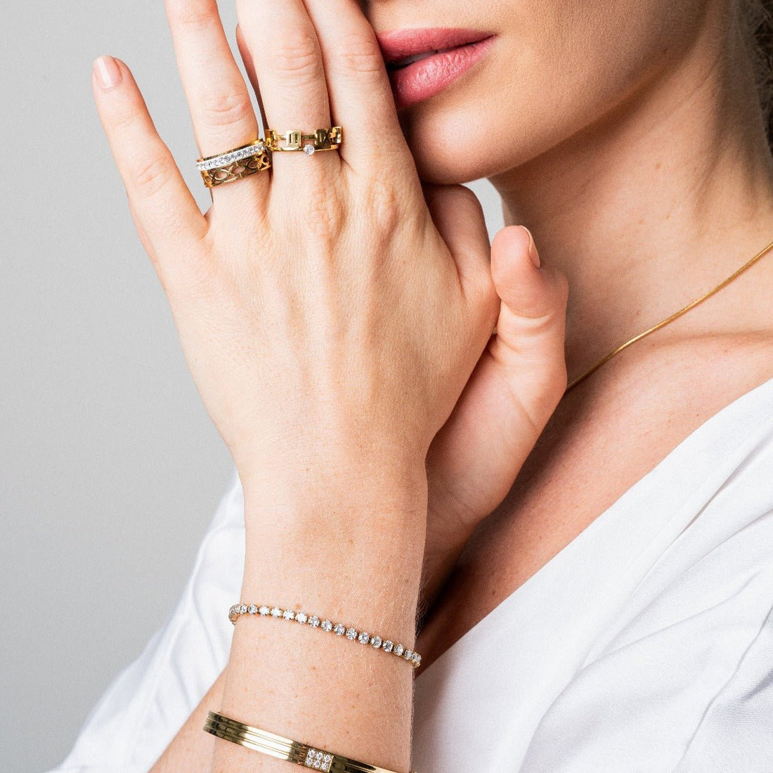Riviera Puket Adjustable Bracelet 18K Gold Plated