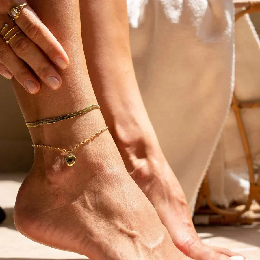 Love Anklet 18K Gold Plated