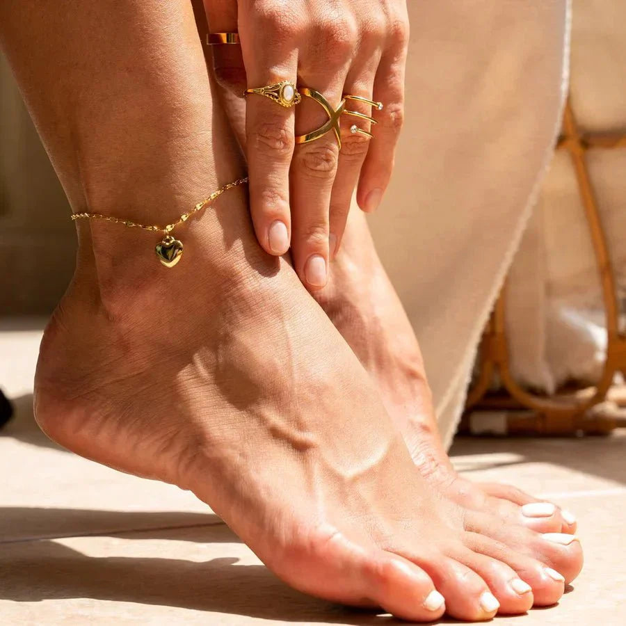 Love Anklet 18K Gold Plated