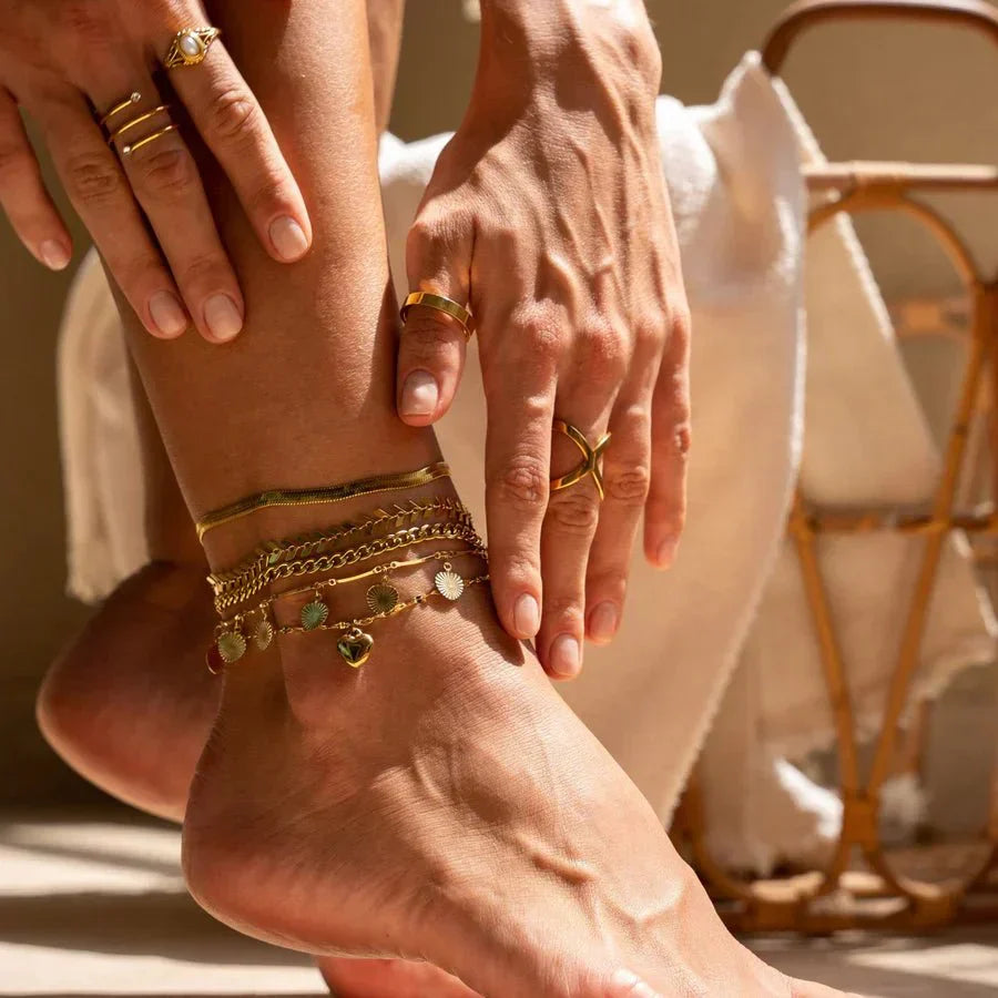 Love Anklet 18K Gold Plated